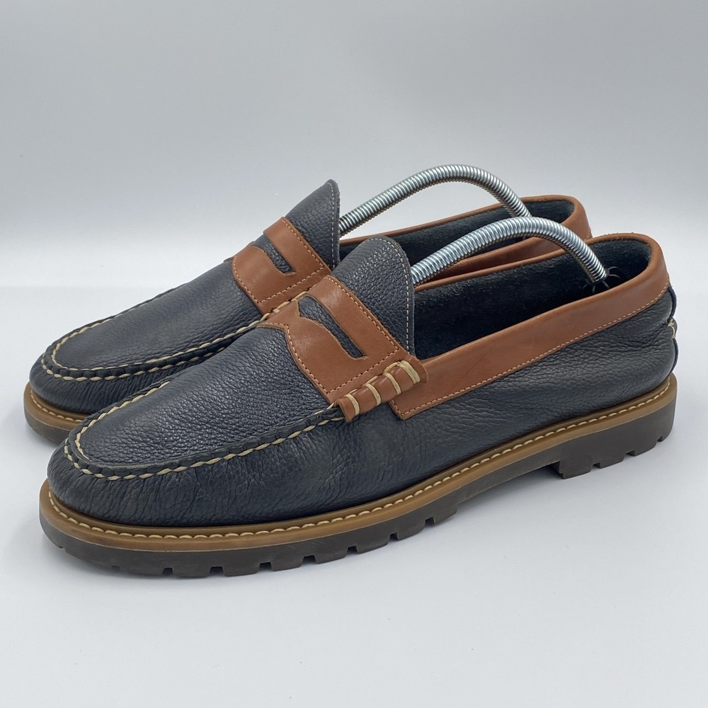 G.H. Bass Weejuns Bass Lenox Penny Loafers Men's 11.5M Navy Blue Leather Slip On